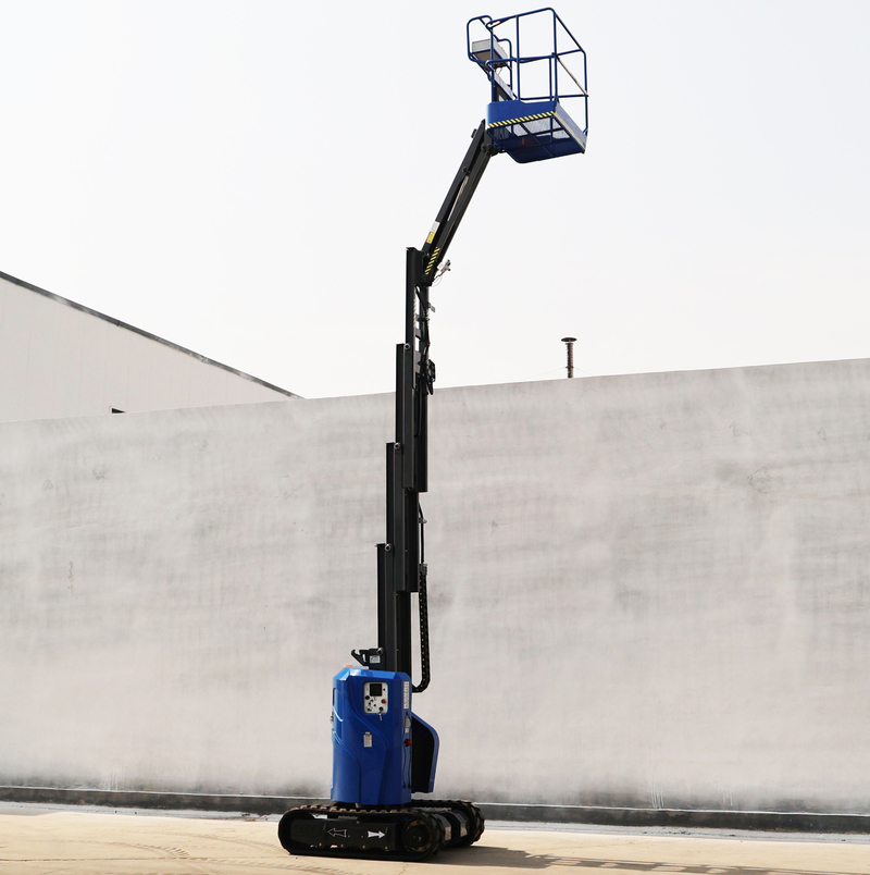 中卫电动自行走桅柱式高空作业平台